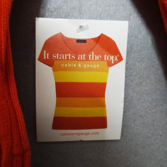 Cable & Gauge NWT Y2K Button Front Ribbed Fitted Top Sz LG - Picture 5 of 7